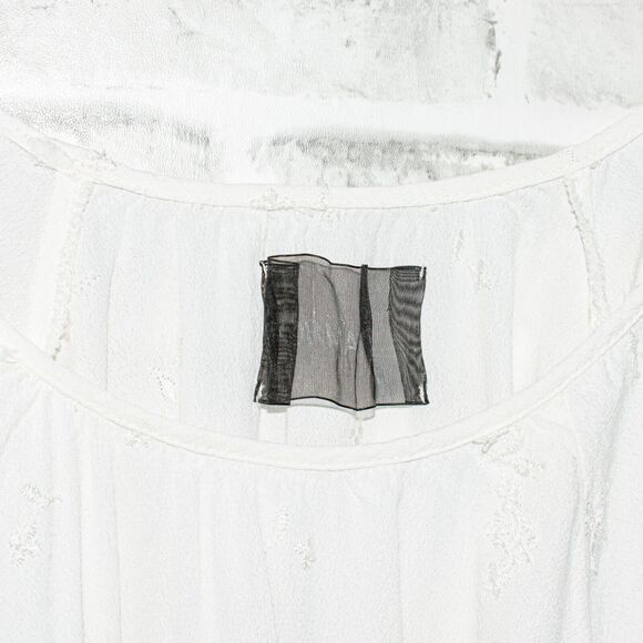 REFORMATION Large White Blouse with embroidered floral - Picture 3 of 7
